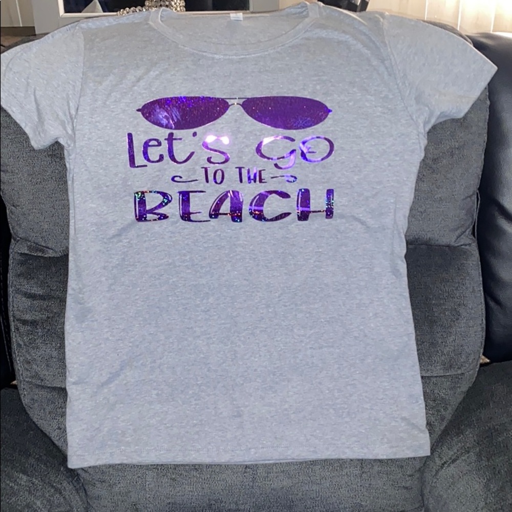 Hear transfer t-shirt.